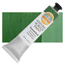 Natural Earth Paint Natural Acrylik Paint - Emerald Green, 59 ml tube and swatch