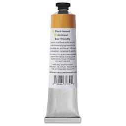 Natural Earth Paint Natural Acrylik Paint - Raw Sienna, back of a 59 ml tube