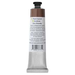 Natural Earth Paint Natural Acrylik Paint - Burnt Umber, back of a 59 ml tube