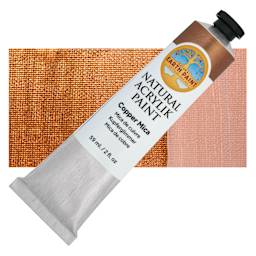 Natural Earth Paint Natural Acrylik Paint - Copper Mica, 59 ml tube and swatch