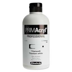 Schmincke Primacryl Professional Fluid Acrylic - Titanium White, 500 ml bottle