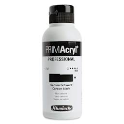 Schmincke Primacryl Professional Fluid Acrylic - Carbon Black, 250 ml bottle