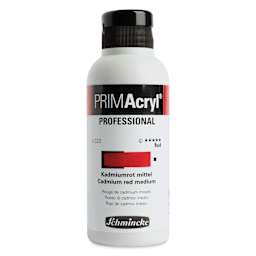 Schmincke Primacryl Professional Fluid Acrylic - Cadmium Red Medium, 250 ml bottle