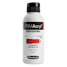 Schmincke Primacryl Professional Fluid Acrylic - Vermilion Red, 250 ml bottle