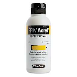 Schmincke Primacryl Professional Fluid Acrylic - Cadmium Yellow Medium, 250 ml bottle
