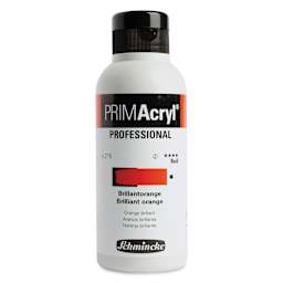 Schmincke Primacryl Professional Fluid Acrylic - Brilliant Orange, 250 ml bottle
