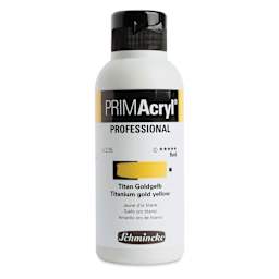 Schmincke Primacryl Professional Fluid Acrylic - Titanium Gold Ochre, 250 ml bottle