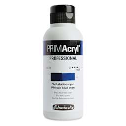 Schmincke Primacryl Professional Fluid Acrylic - Phthalo Blue Cyan, 250 ml bottle