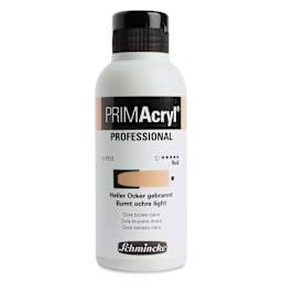 Schmincke Primacryl Professional Fluid Acrylic - Burnt Ochre Light, 250 ml bottle