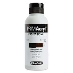 Schmincke Primacryl Professional Fluid Acrylic - Vandyke Brown, 250 ml bottle
