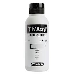 Schmincke Primacryl Professional Fluid Acrylic - Silver, 250 ml bottle
