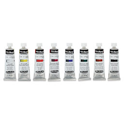 Set contents for Schmincke Primacryl Professional Acrylic Paint - Set of 8, Assorted, 35 ml Tubes