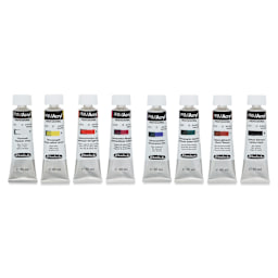 Set contents for Schmincke Primacryl Professional Acrylic Paint - Set of 8, Assorted, 60 ml Tubes