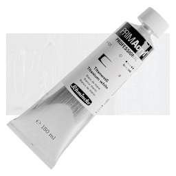 Schmincke Primacryl Professional Acrylic Paint - Titanium White, 150 ml Tube and swatch