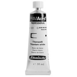 Schmincke Primacryl Professional Acrylic Paint - Titanium White, 35 ml Tube