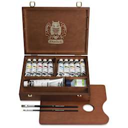 Schmincke Primacryl Professional Acrylic Paint - Set of 11, Assorted, Wooden Box