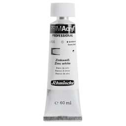 Schmincke Primacryl Professional Acrylic Paint - Zinc White, 60 ml Tube