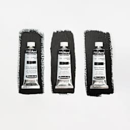 Schmincke Primacryl Professional Acrylics - Set of 3, Blacks, 35 ml tubes and swatches