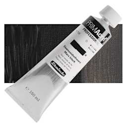 Schmincke Primacryl Professional Acrylic Paint - Mars Black, 150 ml Tube and swatch