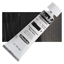 Schmincke Primacryl Professional Acrylic Paint - Mars Black, 60 ml Tube and swatch