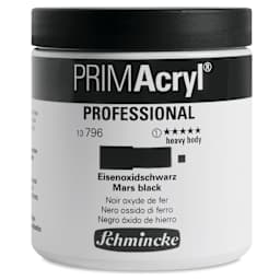 Schmincke Primacryl Professional Acrylic Paint - Mars Black, 237 ml Jar