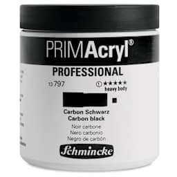 Schmincke Primacryl Professional Acrylic Paint - Carbon Black, 237 ml Jar
