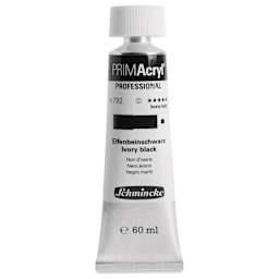 Schmincke Primacryl Professional Acrylic Paint - Ivory Black, 60 ml Tube