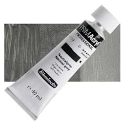 Schmincke Primacryl Professional Acrylic Paint - Neutral Grey, 60 ml Tube and swatch