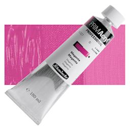 Schmincke Primacryl Professional Acrylic Paint - Magenta, 150 ml Tube and swatch