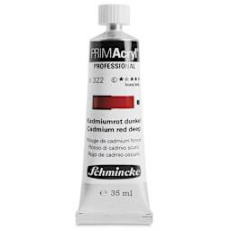 Schmincke Primacryl Professional Acrylic Paint - Cadmium Red Deep, 35 ml Tube