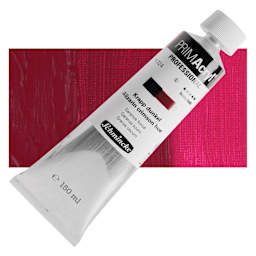 Schmincke Primacryl Professional Acrylic Paint - Alizarin Crimson Hue, 150 ml Tube and swatch