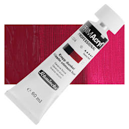 Schmincke Primacryl Professional Acrylic Paint - Alizarin Crimson Hue, 60 ml Tube and swatch