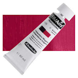 Schmincke Primacryl Professional Acrylic Paint - Quinacridone Magenta, 60 ml Tube and swatch