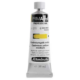 Schmincke Primacryl Professional Acrylic Paint - Cadmium Yellow Medium, 35 ml Tube