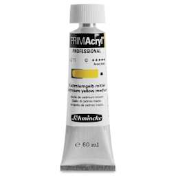 Schmincke Primacryl Professional Acrylic Paint - Cadmium Yellow Medium, 60 ml Tube