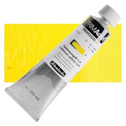 Schmincke Primacryl Professional Acrylic Paint - Cadmium Yellow Light, 150 ml Tube and swatch