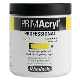 Schmincke Primacryl Professional Acrylic Paint - Cadmium Yellow Light, 237 ml Jar