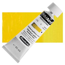 Schmincke Primacryl Professional Acrylic Paint - Cadmium Yellow Medium Hue, 60 ml Tube and swatch