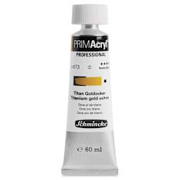 Schmincke Primacryl Professional Acrylic Paint - Titanium Gold Ochre, 60 ml Tube