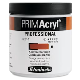 Schmincke Primacryl Professional Acrylic Paint - Cadmium Orange, 237 ml Jar