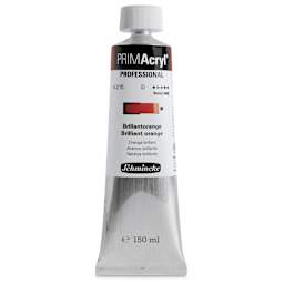 Schmincke Primacryl Professional Acrylic Paint - Brilliant Orange, 150 ml Tube