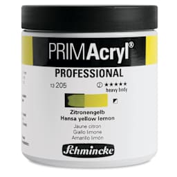 Schmincke Primacryl Professional Acrylic Paint - Hansa Yellow Lemon, 237 ml Jar