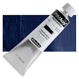 Schmincke Primacryl Professional Acrylic Paint - Prussian Blue, 150 ml Tube and swatch