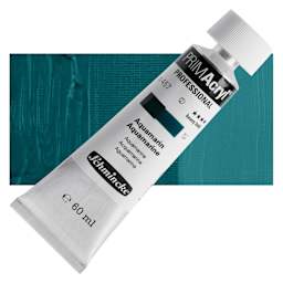 Schmincke Primacryl Professional Acrylic Paint - Aquamarine, 60 ml Tube and swatch