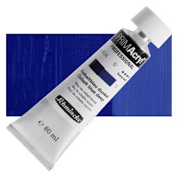 Schmincke Primacryl Professional Acrylic Paint - Cobalt Blue Deep, 60 ml Tube and swatch