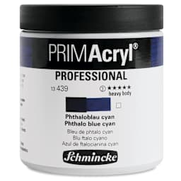 Schmincke Primacryl Professional Acrylic Paint - Phthalo Blue Cyan, 237 ml Jar