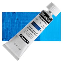 Schmincke Primacryl Professional Acrylic Paint - Cobalt Blue Light, 60 ml Tube and swatch