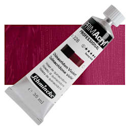 Schmincke Primacryl Professional Acrylic Paint - Quinacridone Violet, 35 ml Tube and swatch