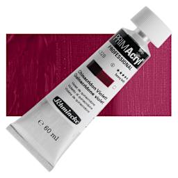 Schmincke Primacryl Professional Acrylic Paint - Quinacridone Violet, 60 ml Tube and swatch