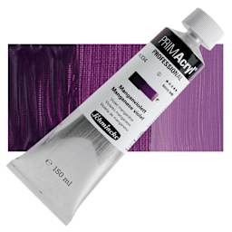 Schmincke Primacryl Professional Acrylic Paint - Manganese Violet, 150 ml Tube and swatch